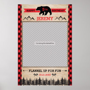 Lumberjack Party Frame Prop for Photo Booth Poster