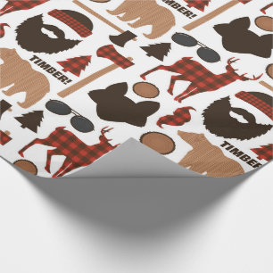 Lumberjack Pattern Wrapping Paper