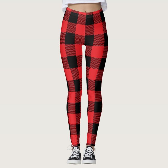 Lumberjack Plaid Seamless Pattern  Leggings (Front)