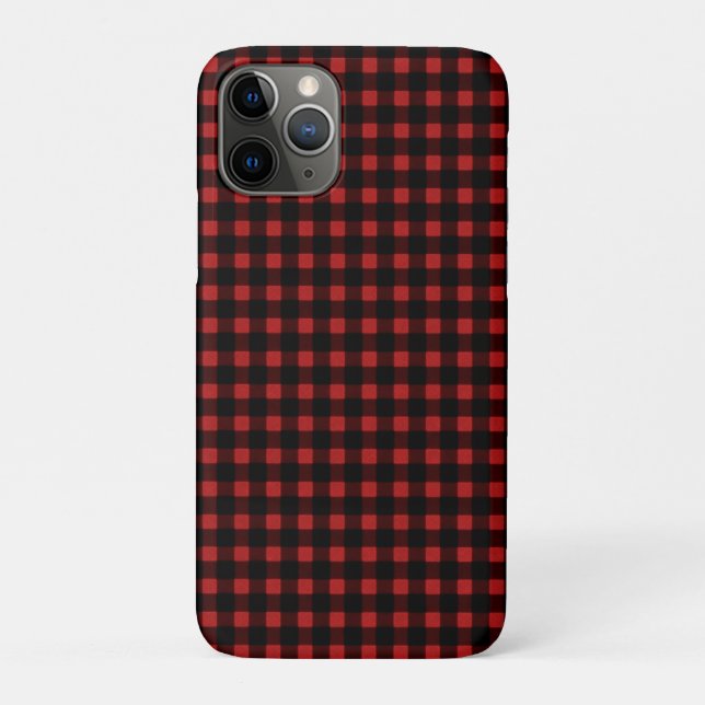 Lumberjack Print Red Black Winter Buffalo Plaid Case-Mate iPhone Case (Back)