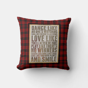 Lumberjack Quote DANCE LIKE NOONES WATCHING Custom Cushion