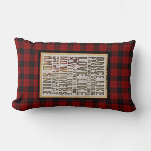 Lumberjack Quote DANCE LIKE NOONES WATCHING Custom Lumbar Cushion