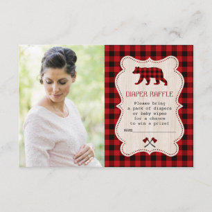 Lumberjack Red Buffalo Photo Book For Baby Enclosure Card