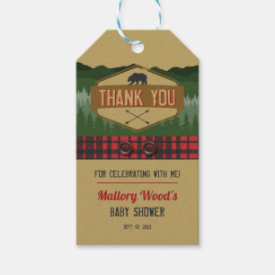 Lumberjack Rustic Woodland Baby Shower Favour Tags