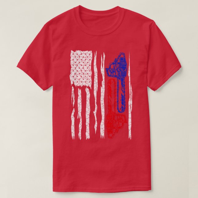 Lumberjack Shirt Vintage Lumberjack American Flag (Design Front)