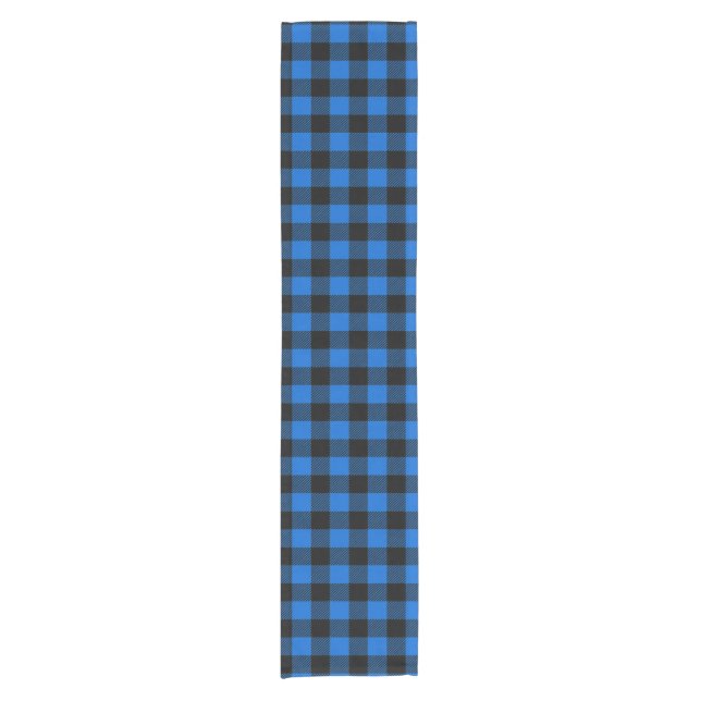 Lumberjack Style - blue fabric + your ideas Short Table Runner (Front)