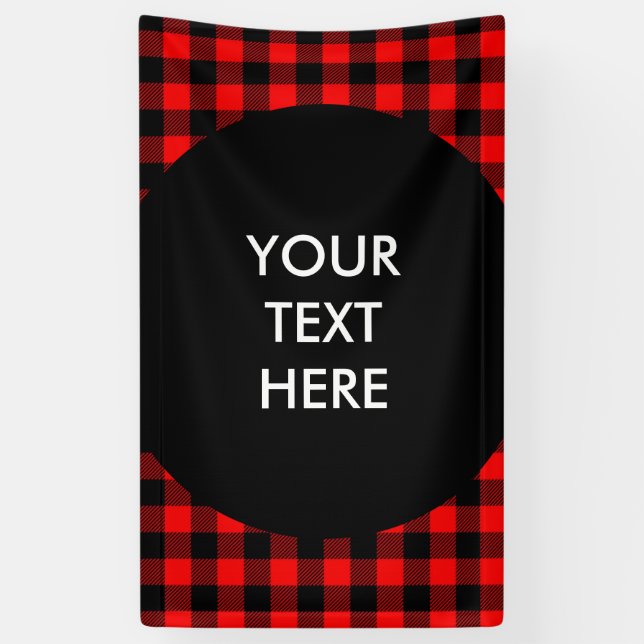 Lumberjack Style - red fabric + your ideas Banner (Vertical)