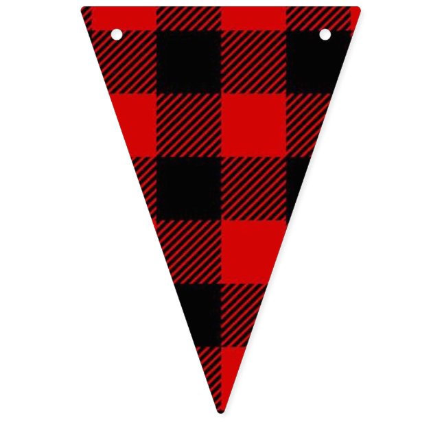 Lumberjack Style - red fabric + your ideas Bunting (First Flag)