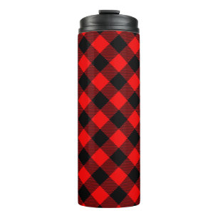 Lumberjack Style - red fabric + your ideas Thermal Tumbler