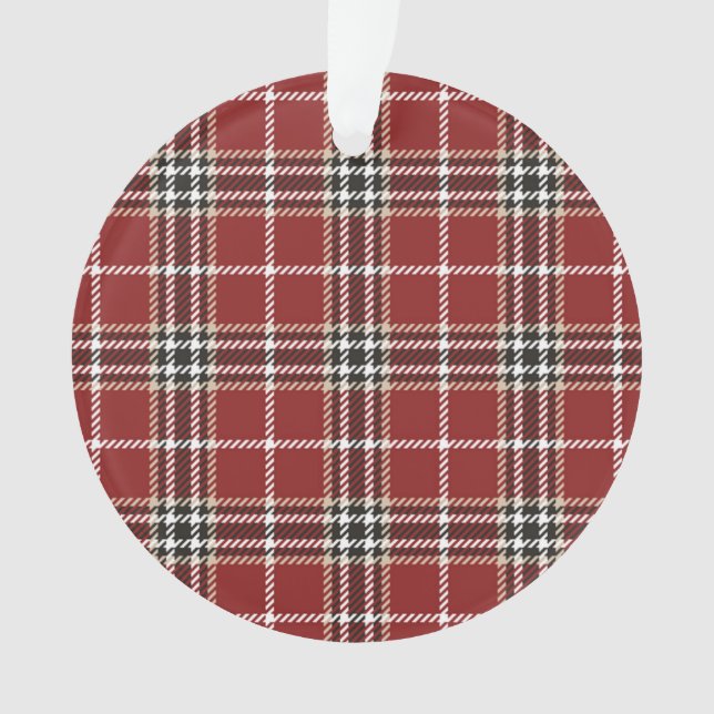 Lumberjack Tartan Plaid Custom Holiday Tree Orname Ornament (Front)
