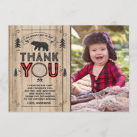 Lumberjack Thank You Card Lumberjack Party