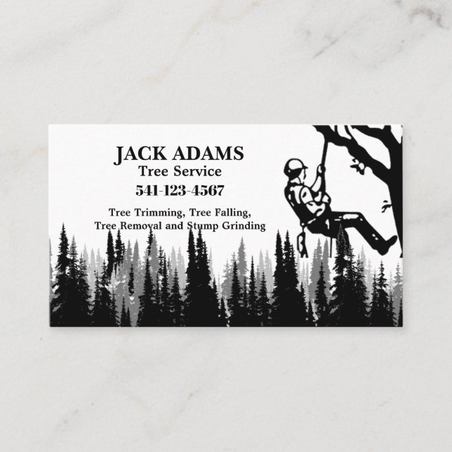 Lumberjack Tree Service Business Card (Front)