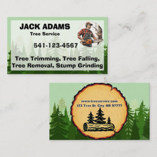 Lumberjack Tree Service Business Card
