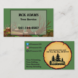 Lumberjack Tree Service Business Card