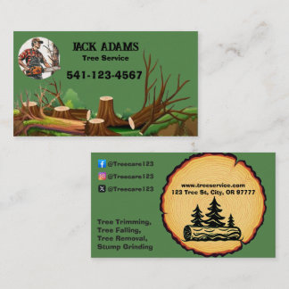 Lumberjack Tree Service Business Card