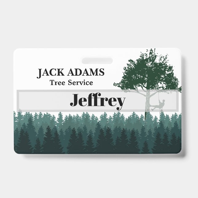 Lumberjack Tree Service ID Badge (Front)