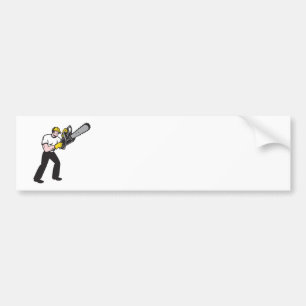 Lumberjack Tree Surgeon Arborist Chainsaw Bumper Sticker