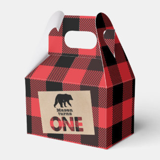 Lumberjack Wilderness Boys First Birthday Favour Box
