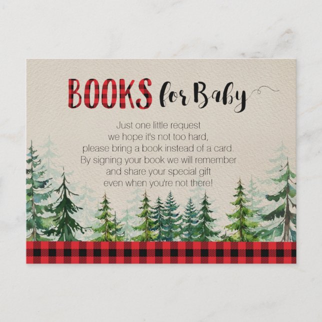 Lumberjack Woodland Forest Books for Baby Postcard (Front)