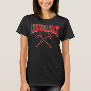 Lumberjack Woodworker Arborist Axe Flannel T-Shirt
