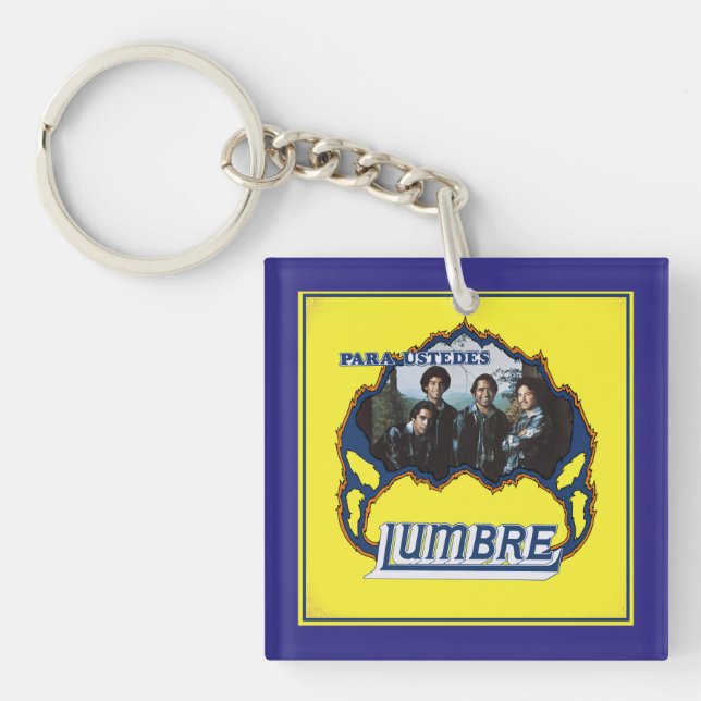 Lumbre Heart (double-sided) Square, Acrylic Key Ring (Front)
