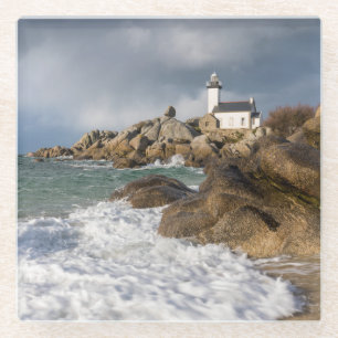 Lumière délicieuse dans le Finistère Nord Glass Coaster