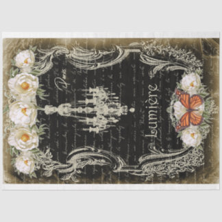 Lumière et Pivoines Chandelier & Peonies Decoupage Tissue Paper