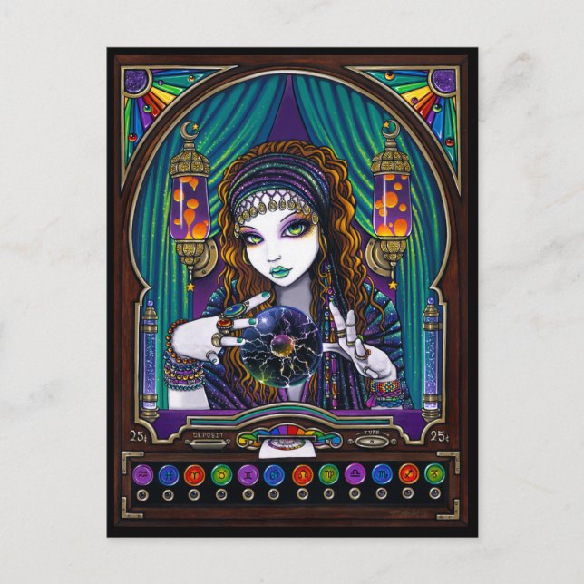 Lumina Bohemian Gypsy Fortune Teller Machine Postcard (Front)