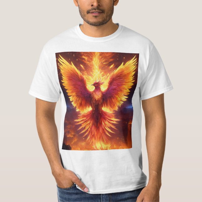 Lumina Phoenix: The Radiant Majesty T-Shirt (Front)