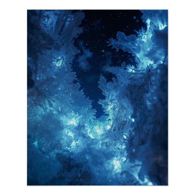 Lumineo White & Blue Winter Poster (Front)