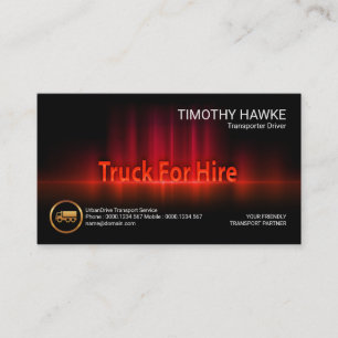 Luminescent Fiery Sound Waves Energetic Transport Business Card