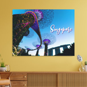 Luminescent Giants — Supertree Grove at Twilight Canvas Print