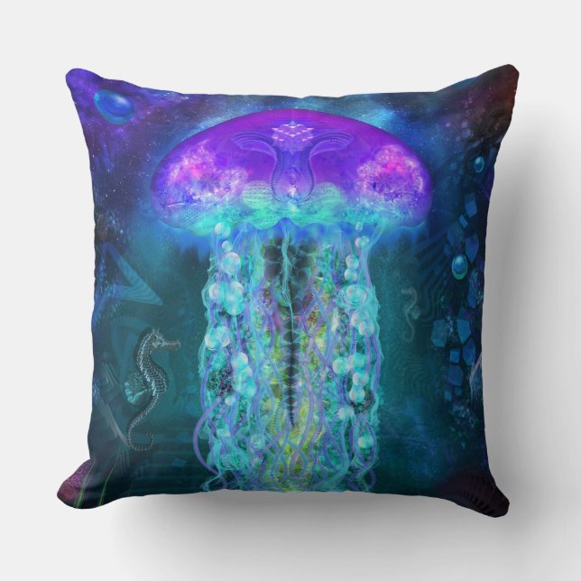 Luminescent Jellyfish Pillow (Front)