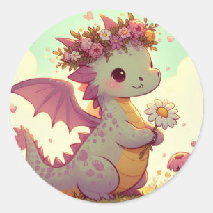 Luminexa (A Dragon Full of Sunbeams) Classic Round Sticker