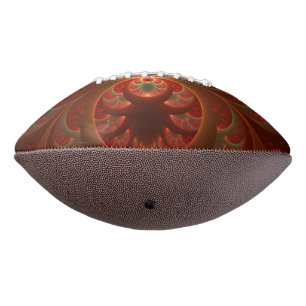 Luminous Abstract Modern Orange Red Fractal American Football