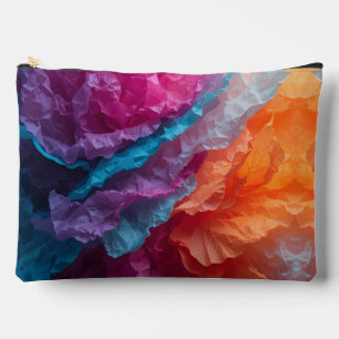 Luminous Abstract Tissue Paper Layers Accessory Pouch