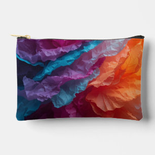 Luminous Abstract Tissue Paper Layers Accessory Pouch