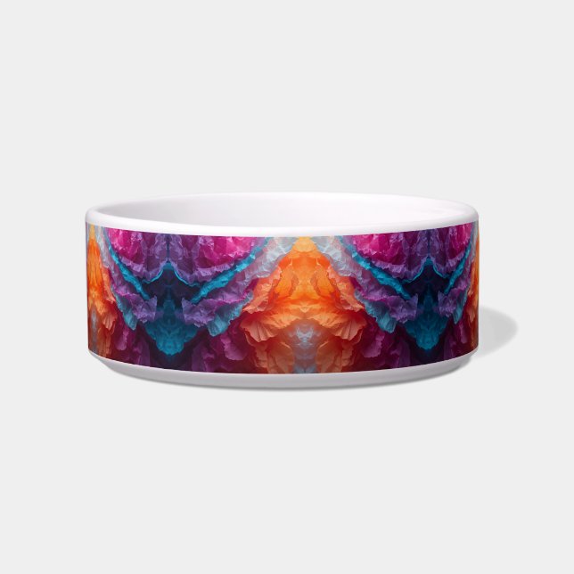 Luminous Abstract Tissue Paper Layers Bowl (Front)