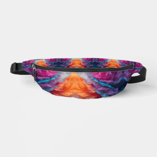Luminous Abstract Tissue Paper Layers Bum Bags