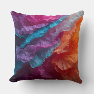 Luminous Abstract Tissue Paper Layers Cushion