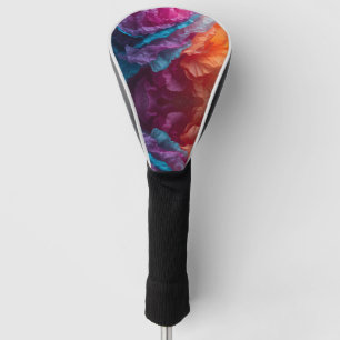 Luminous Abstract Tissue Paper Layers Golf Head Cover