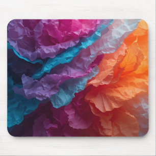 Luminous Abstract Tissue Paper Layers Mouse Mat