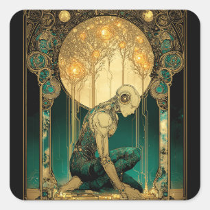 Luminous Ascension Square Sticker