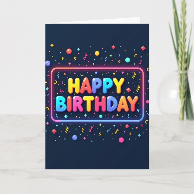 Luminous Birthday Card (Front)