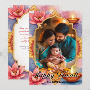 Luminous Blessings Diwali Greeting Card