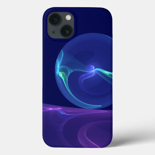 Luminous Blue Purple Dream Abstract Fractal Art Case-Mate iPhone Case (Back)