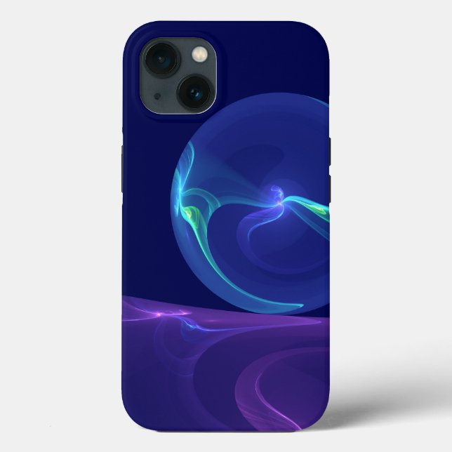 Luminous Blue Purple Dream Abstract Fractal Art Case-Mate iPhone Case (Back)