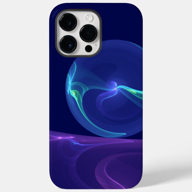 Luminous Blue Purple Dream Abstract Fractal Art Case-Mate iPhone Case (Back)