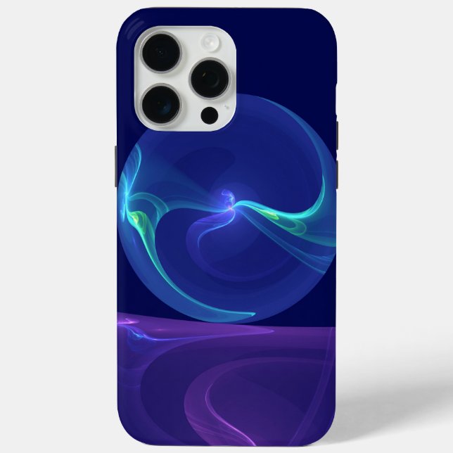 Luminous Blue Purple Dream Abstract Fractal Art Case-Mate iPhone Case (Back)