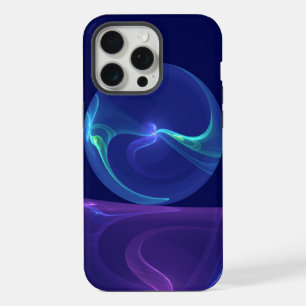 Luminous Blue Purple Dream Abstract Fractal Art iPhone 15 Pro Max Case